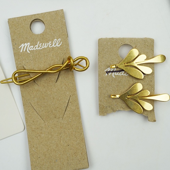 New JCREW Madewell Assorted 11 Piece Hair Accessories Lot Barrettes Clips Ties - Picture 5 of 6